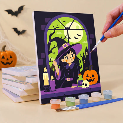 Paint by Numbers – 6 Mini Paintings | Witches at the Window Set