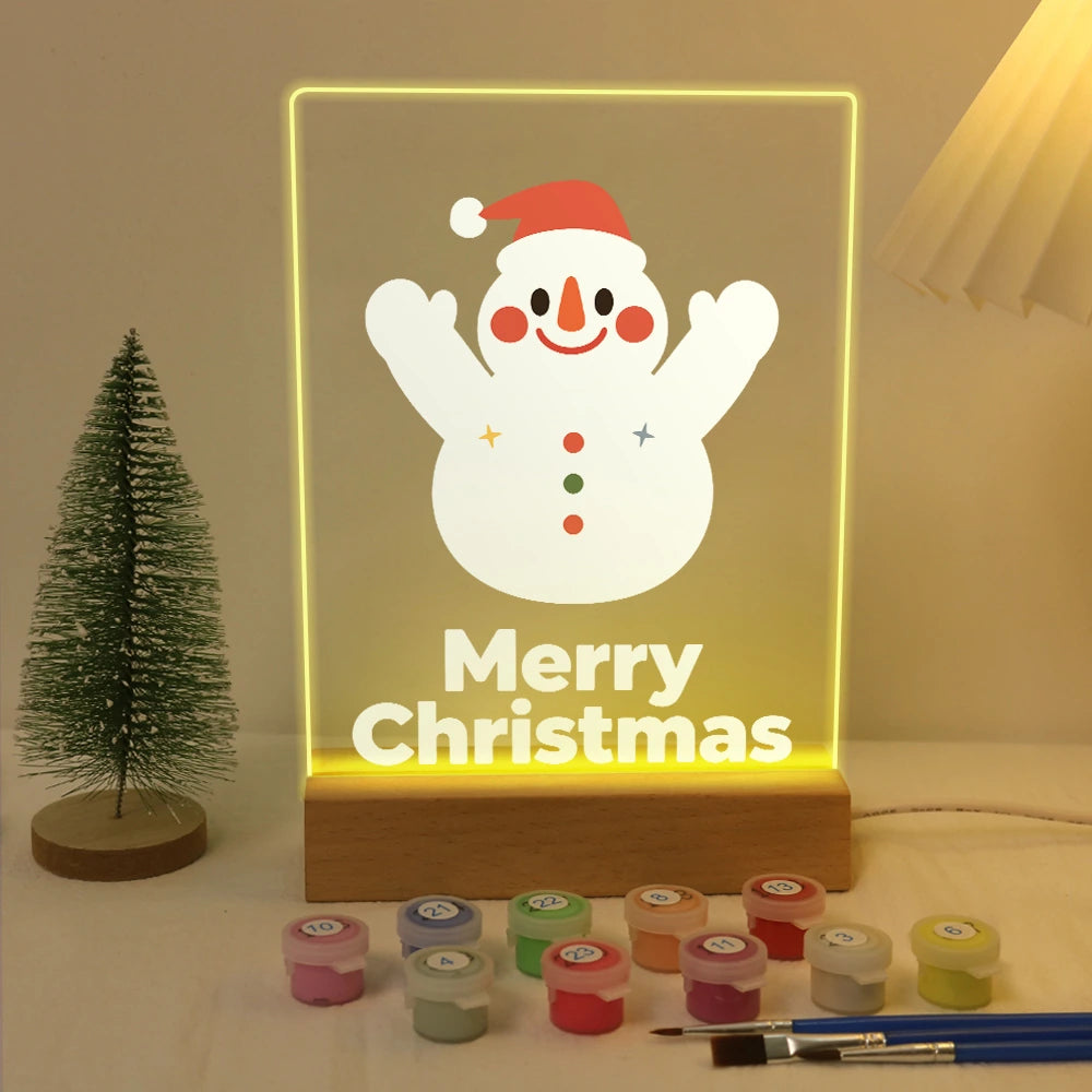 Paint by Numbers - Christmas Light | Cheering Little Snowman