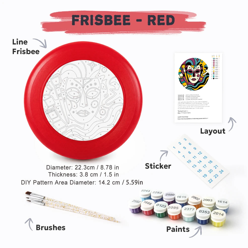 Paint by Numbers - Frisbee | Carnival Mask