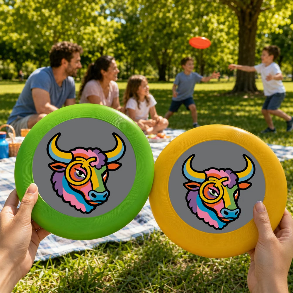 Paint by Numbers - Frisbee | Colorful Bull Head
