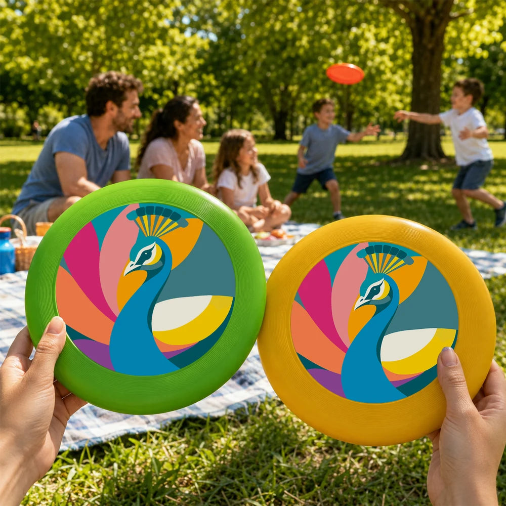 
Paint by Numbers - Frisbee | Colorful Peacock
