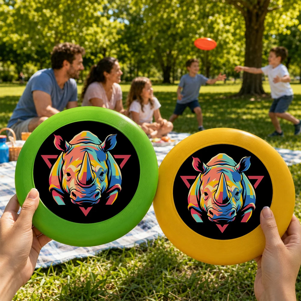 Paint by Numbers - Frisbee | Colorful Rhino Emblem