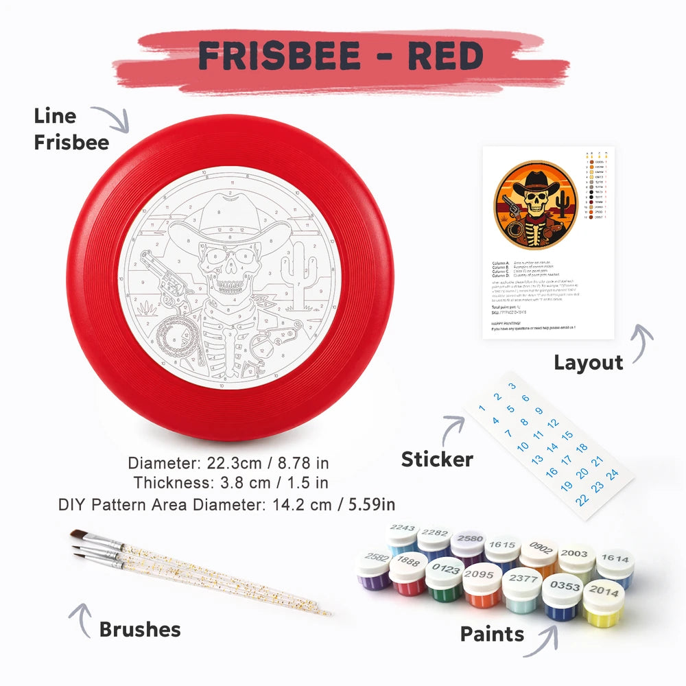 
Paint by Numbers - Frisbee | Cowboy Skeleton
