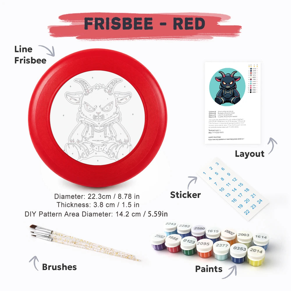 Paint by Numbers - Frisbee | Dark Goat Character
