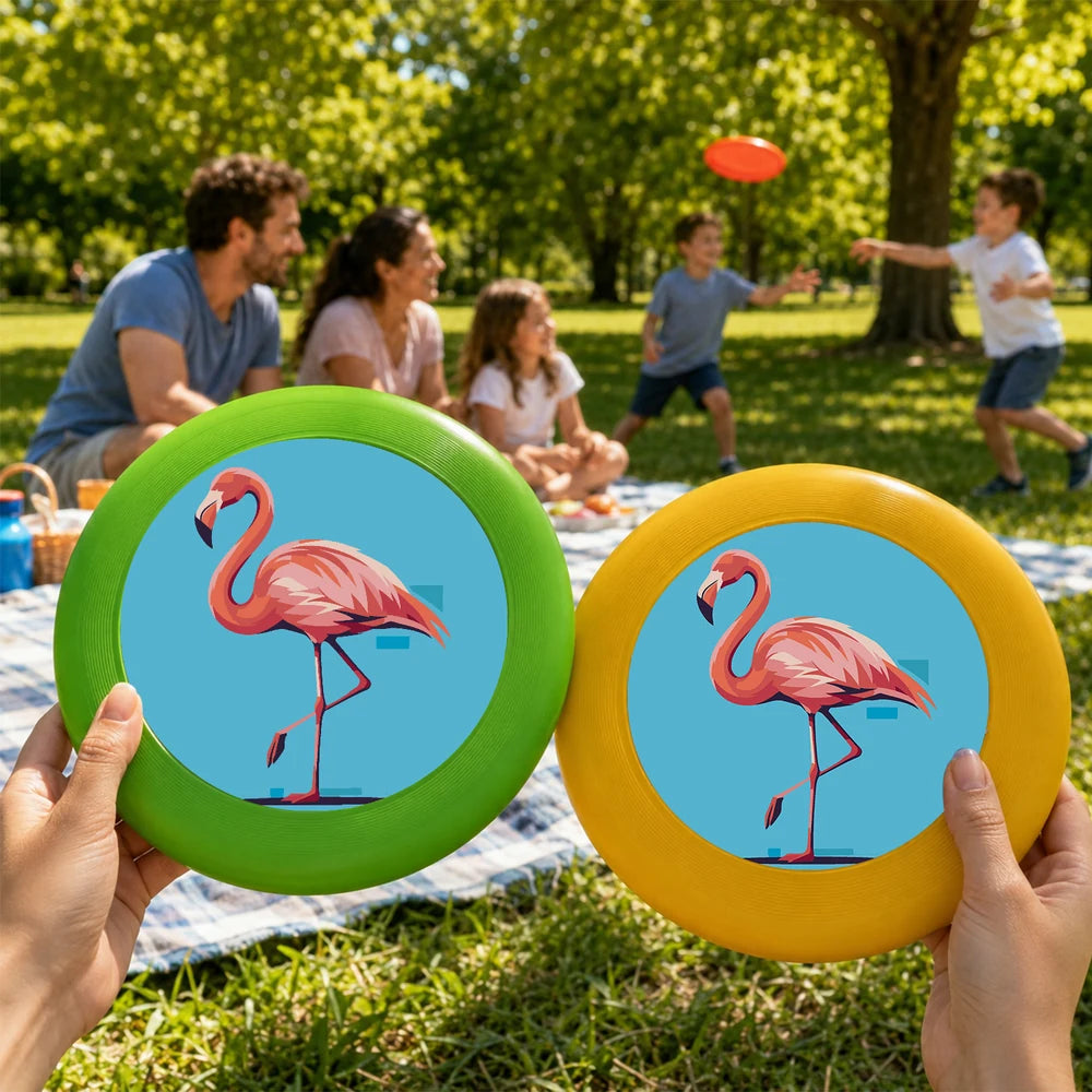 
Paint by Numbers - Frisbee | Flamingo on Blue
