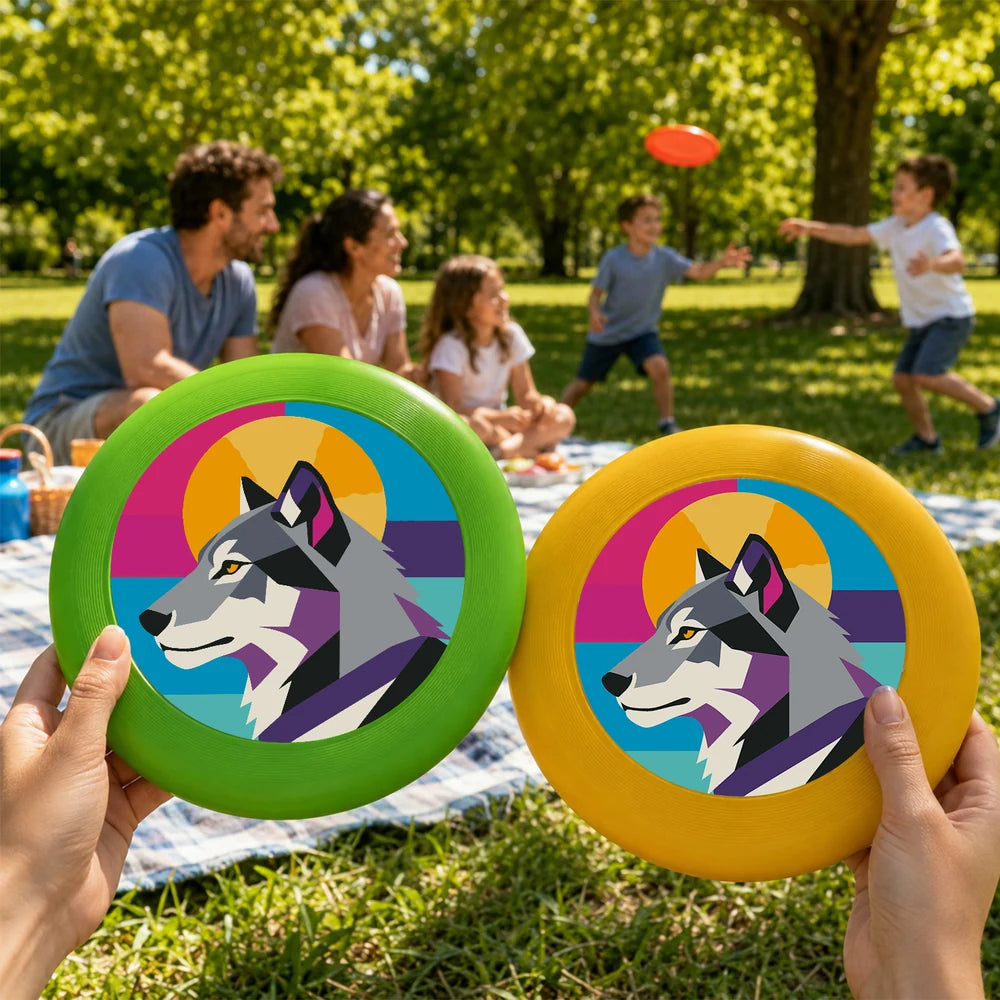 Paint by Numbers - Frisbee | Geometric Wolf Head