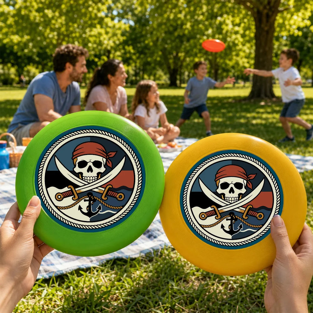 
Paint by Numbers - Frisbee | Pirate Skull and Swords