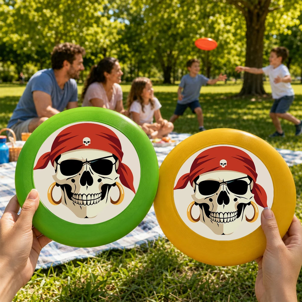 
Paint by Numbers - Frisbee | Pirate Skull in Red