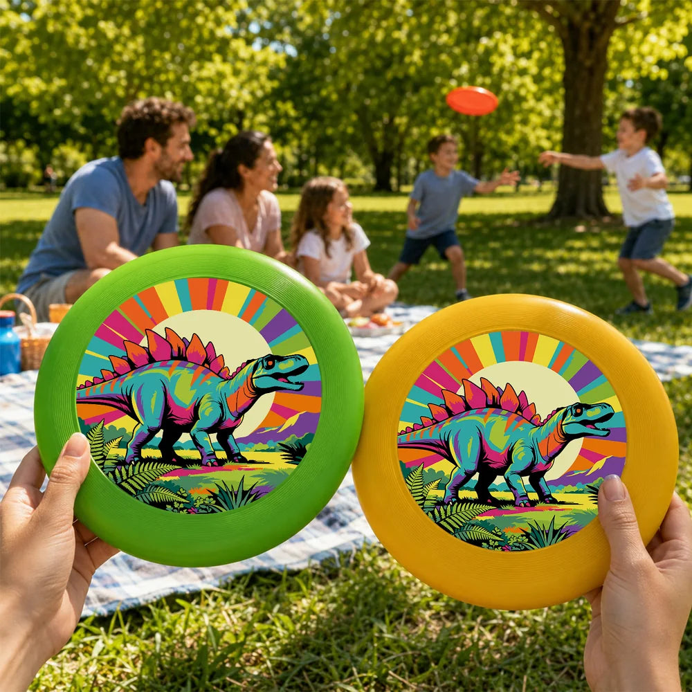 Paint by Numbers - Frisbee | Rainbow Stegosaurus