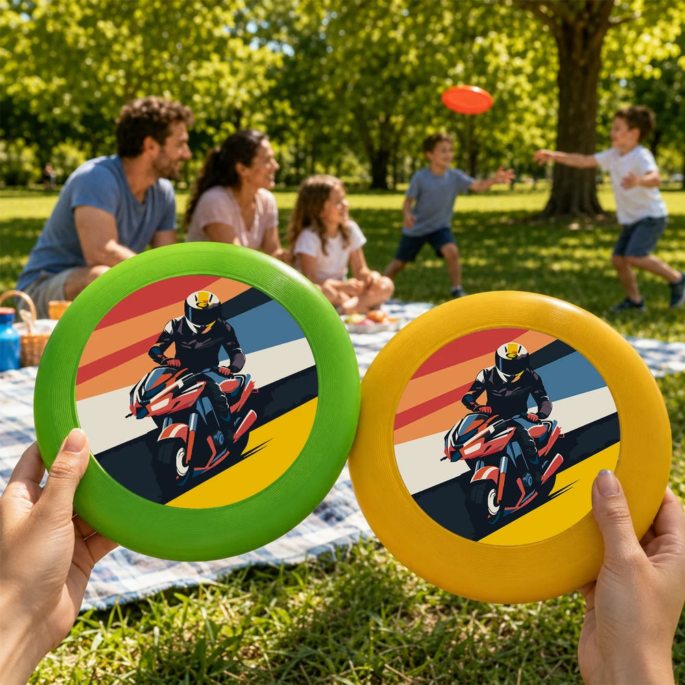 
Paint by Numbers - Frisbee | Sunset Motorcycle Rider
