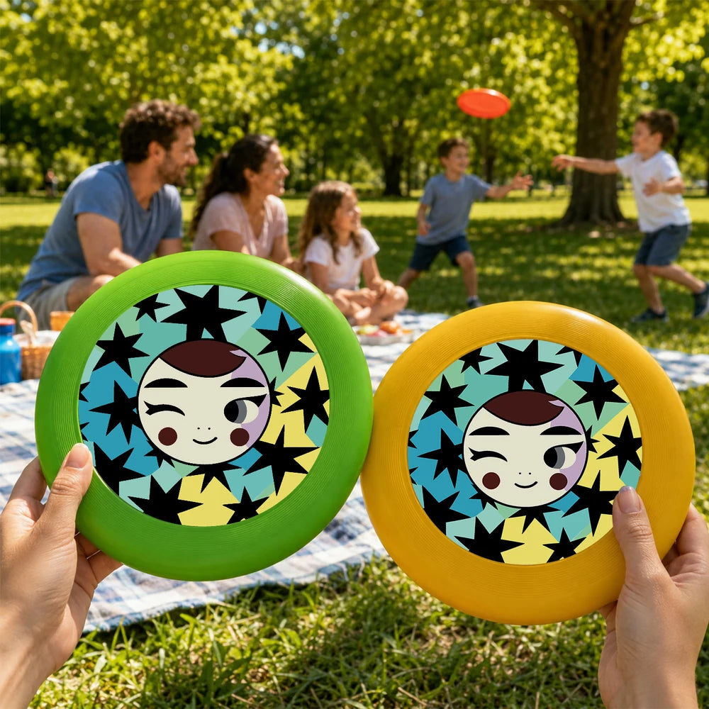
Paint by Numbers - Frisbee | Winking Girl with Stars