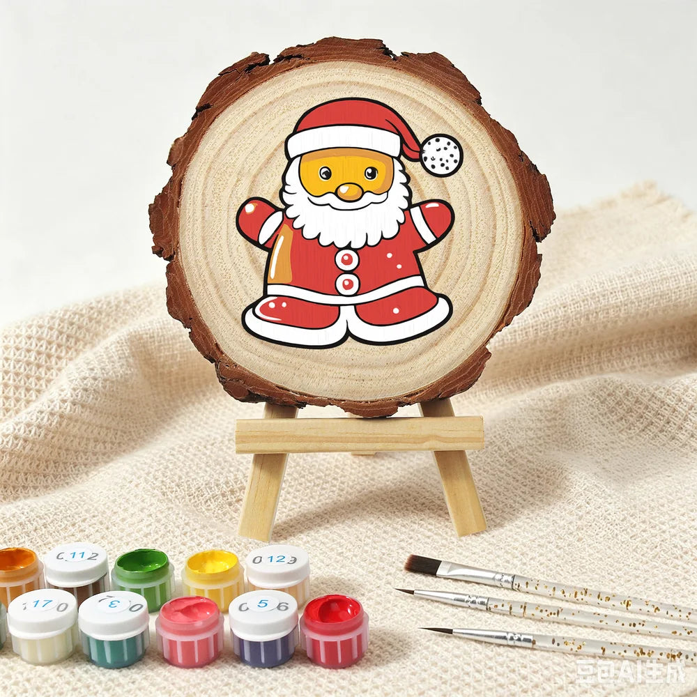 Paint by Numbers - Wood Slice | Santa Chick