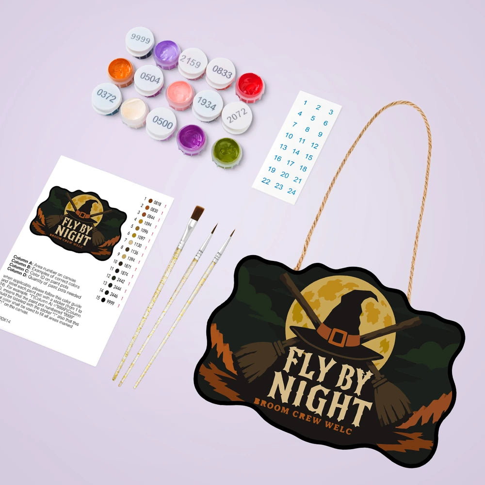 Paint by Numbers - Wooden Door Hanger | Fly by Night