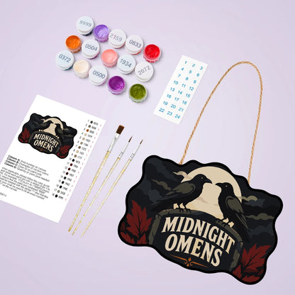 Paint by Numbers - Wooden Door Hanger | Midnight Omens