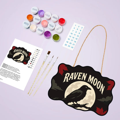 Paint by Numbers - Wooden Door Hanger | Raven Moon