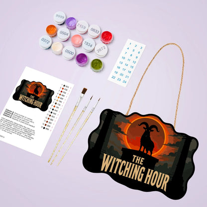 Paint by Numbers - Wooden Door Hanger | The Witching Hour