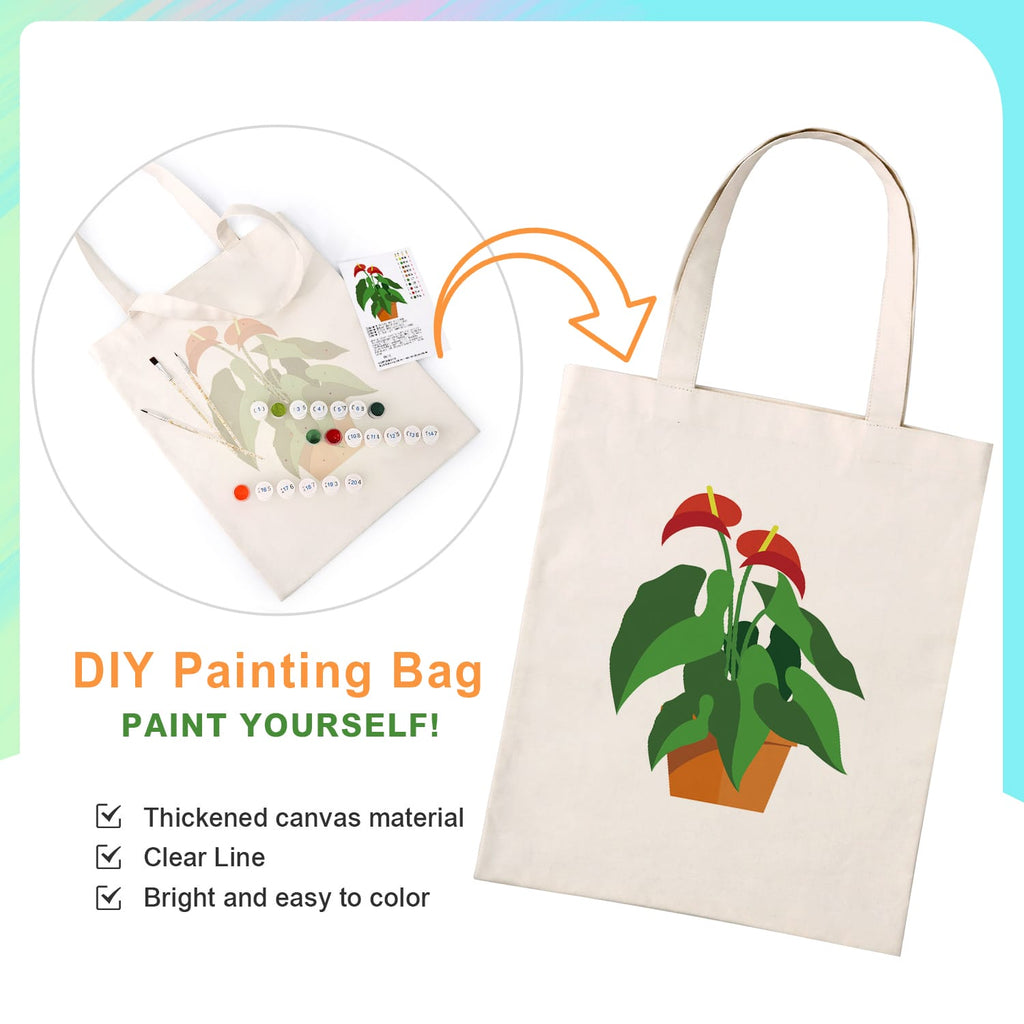 Paint by Numbers – DIY Totebag | Potted Charm