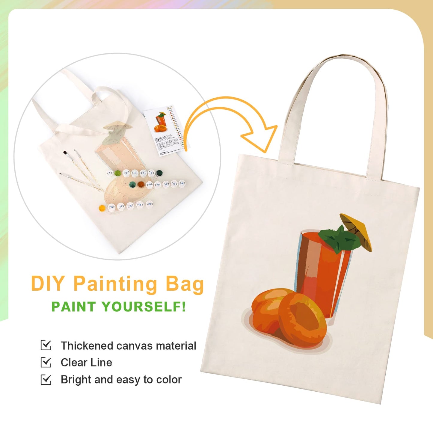 Paint by Numbers – DIY Totebag | Apricot Juice