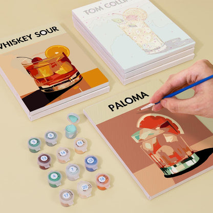 Paint by Numbers – 6 Mini Paintings | Signature Cocktails Set