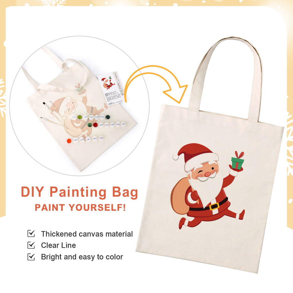 Paint by Numbers – DIY Totebag | Jolly Santa Claus
