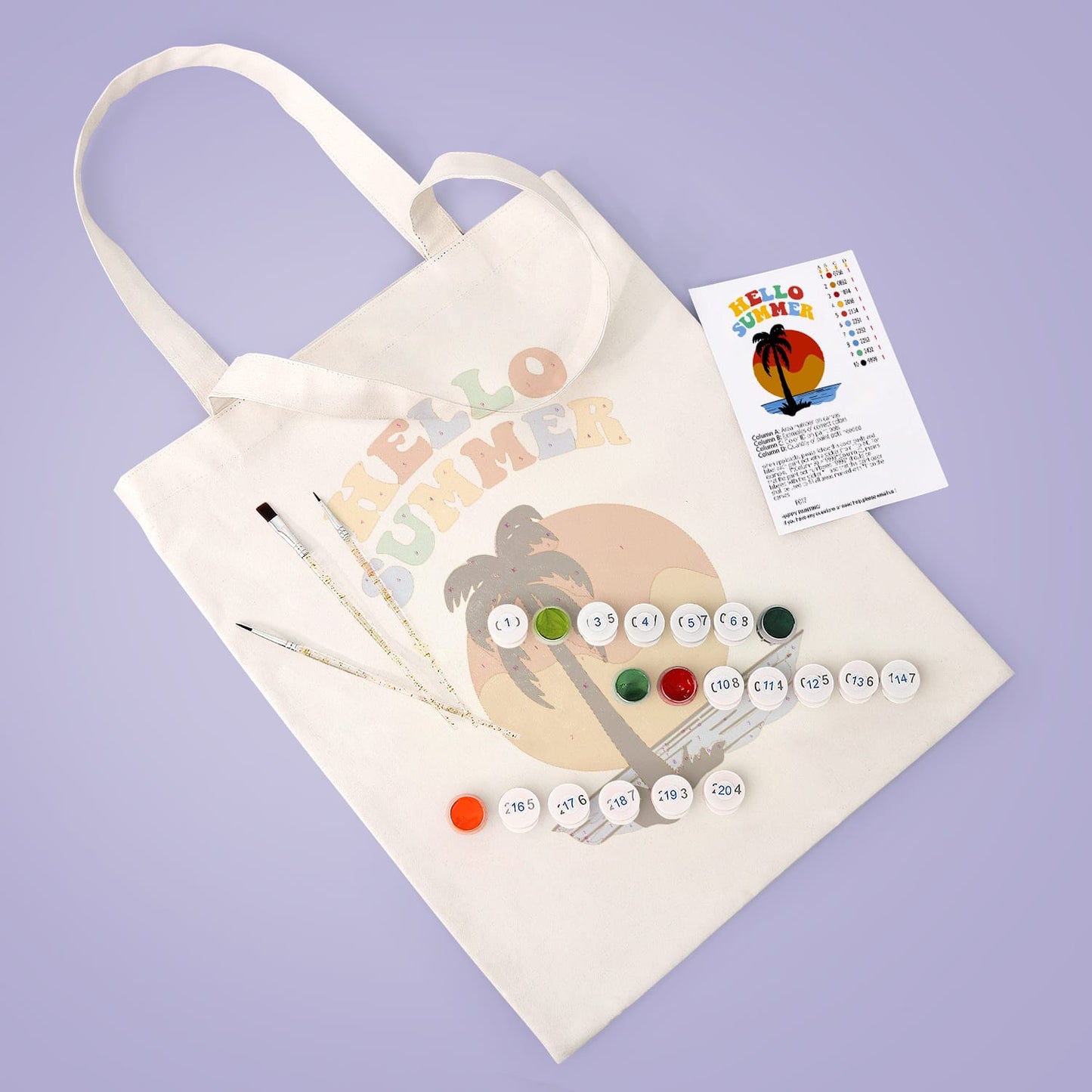 Paint by Numbers – DIY Totebag | Hello Summer