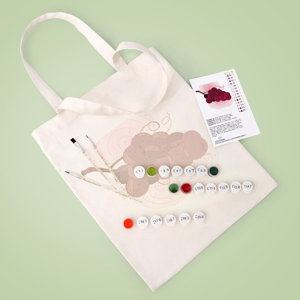 
Paint by Numbers - DIY Totebag | Cherries