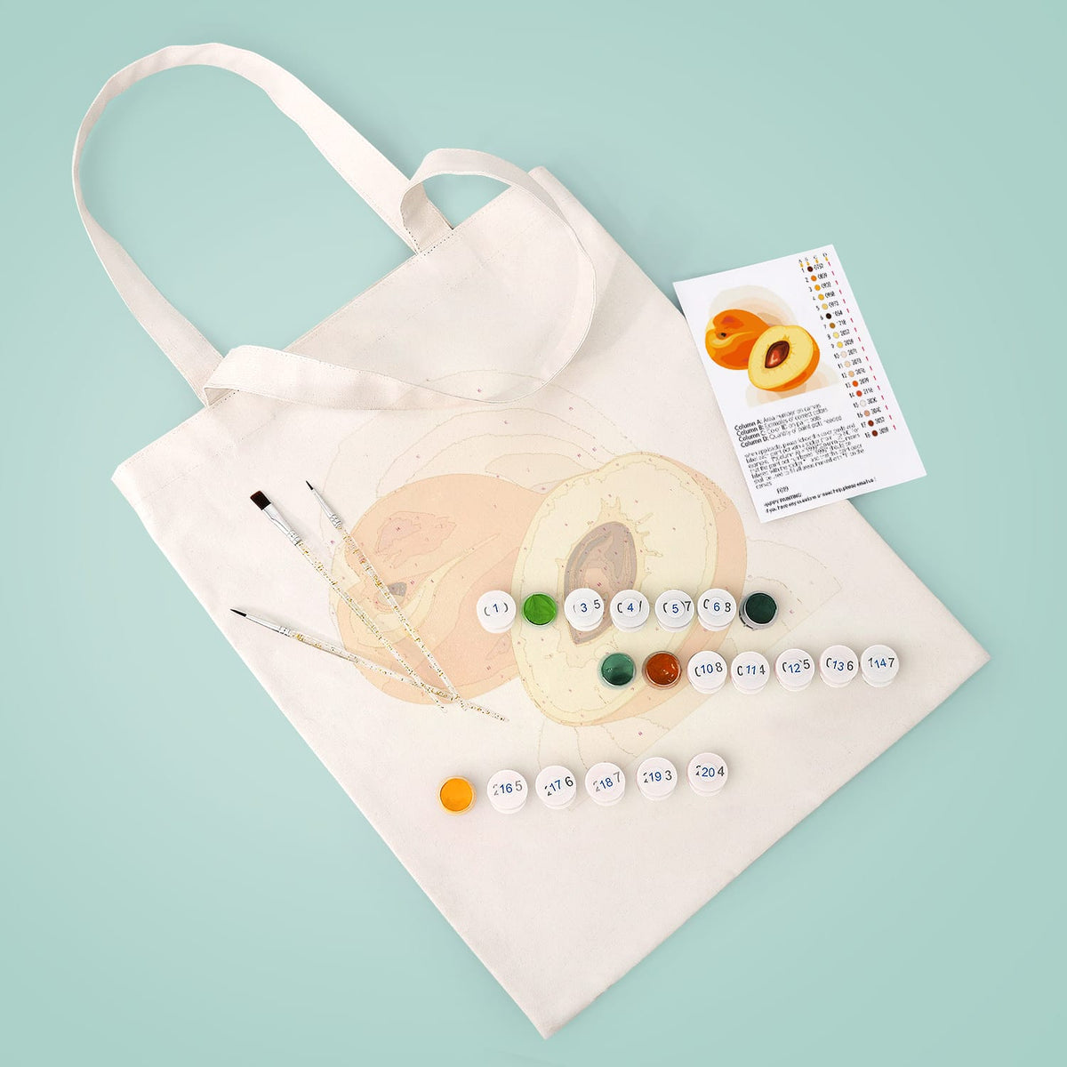 
Paint by Numbers - DIY Totebag | Peach Delight