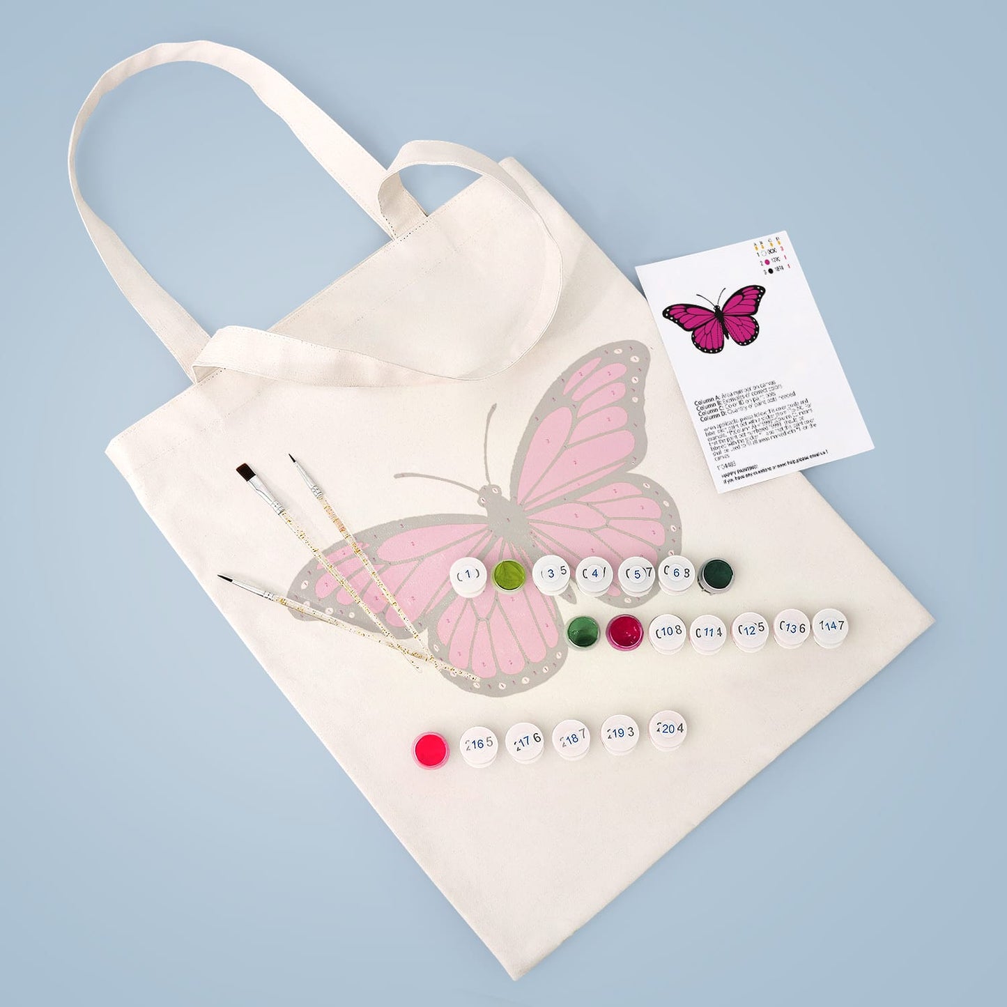 Paint by Numbers – DIY Totebag | Butterfly Charm