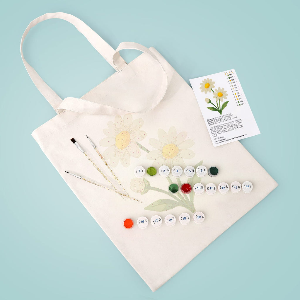 Paint by Numbers – DIY Totebag | Daisy Delight