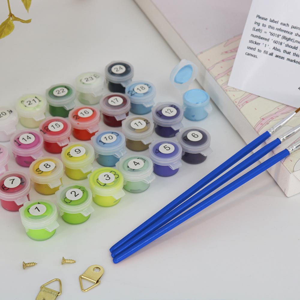 
The Artist's Garden at Vétheuil | Claude Monet paint by numbers kit – pre-mixed paint colors