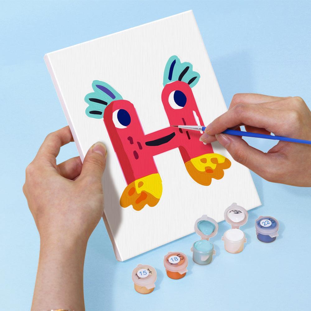 Paint by Numbers – Alphabet Painting Kit | A to Z Cute Monster Letters