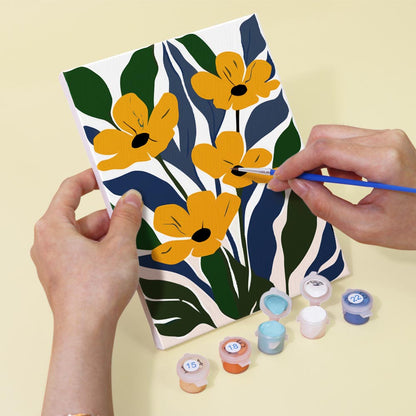 Paint by Numbers – 6 Mini Paintings | Vibrant Floral Garden Set