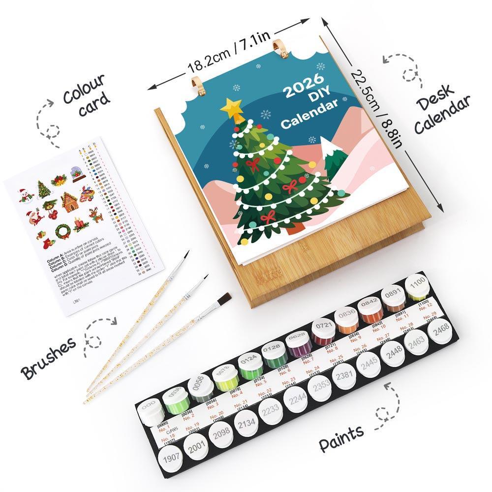 Paint by Numbers - 2026 Desk Calendar - Christmas Joy