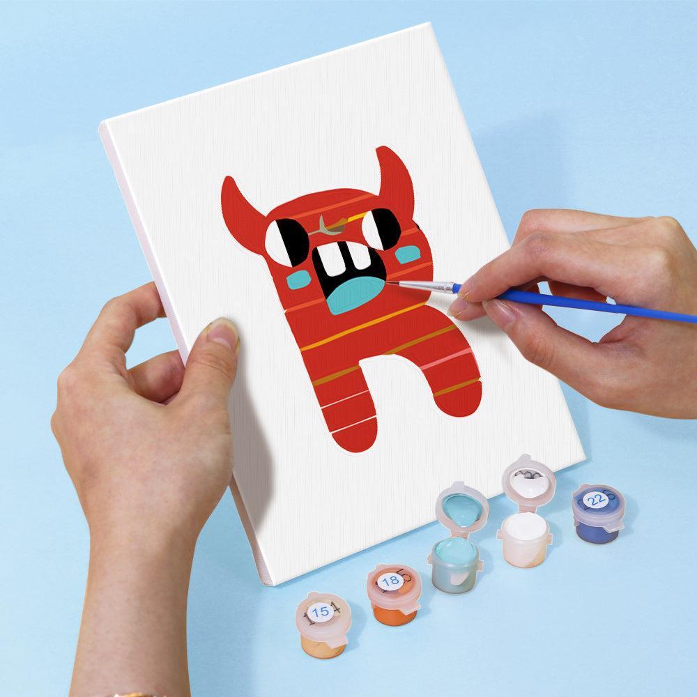 Paint by Numbers – Alphabet Painting Kit | A to Z Funny Monsters