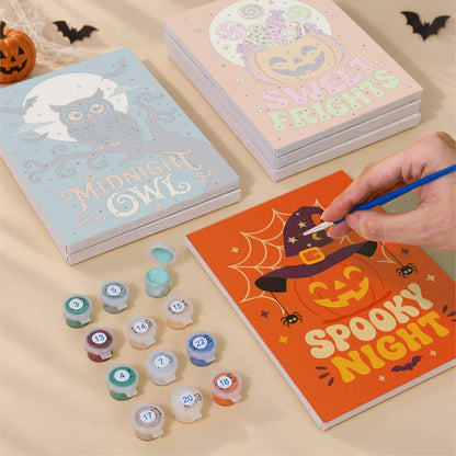 Paint by Numbers – 6 Mini Paintings | Boo and Sweet Frights Lettering Set