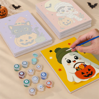 Paint by Numbers – 6 Mini Paintings | Chibi Halloween Costumes Set