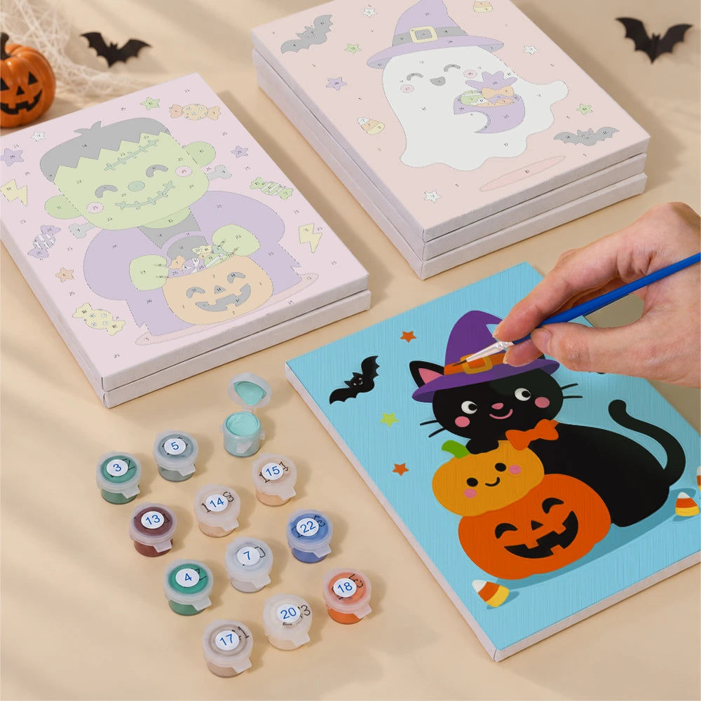 Paint by Numbers – 6 Mini Paintings | Colorful Costume Kids Set