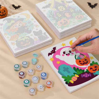 Paint by Numbers – 6 Mini Paintings | Halloween Party Pals Set