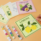 Paint by Numbers – 6 Mini Paintings | Italian Fruit Labels (Square)