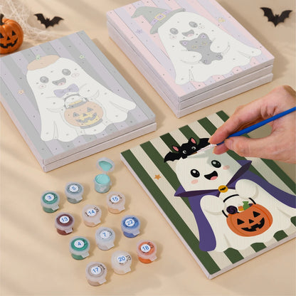 Paint by Numbers – 6 Mini Paintings | Little Costumed Ghosts Set
