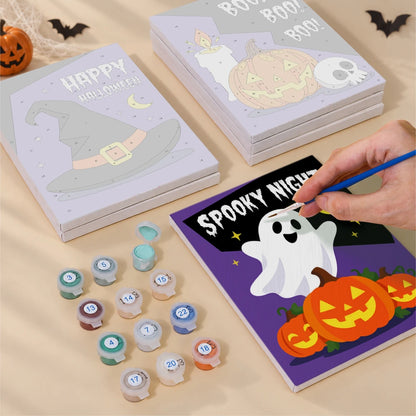 Paint by Numbers – 6 Mini Paintings | Magic Night Halloween Party Set