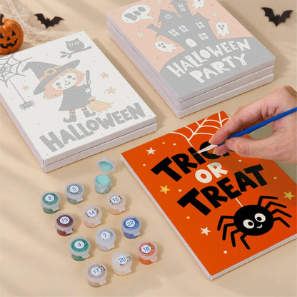 Paint by Numbers – 6 Mini Paintings | Trick or Treat Party Posters Set