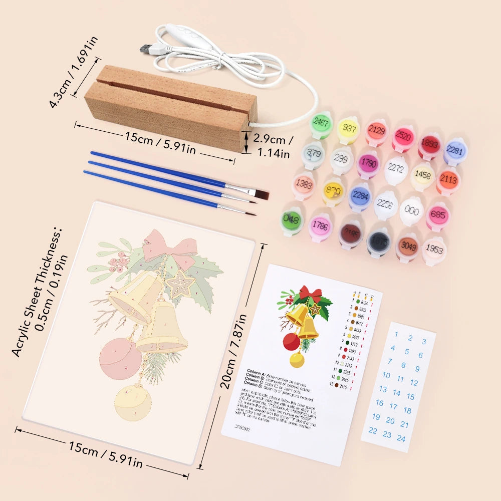 
Paint by Numbers - Christmas Light | Golden Christmas Bells