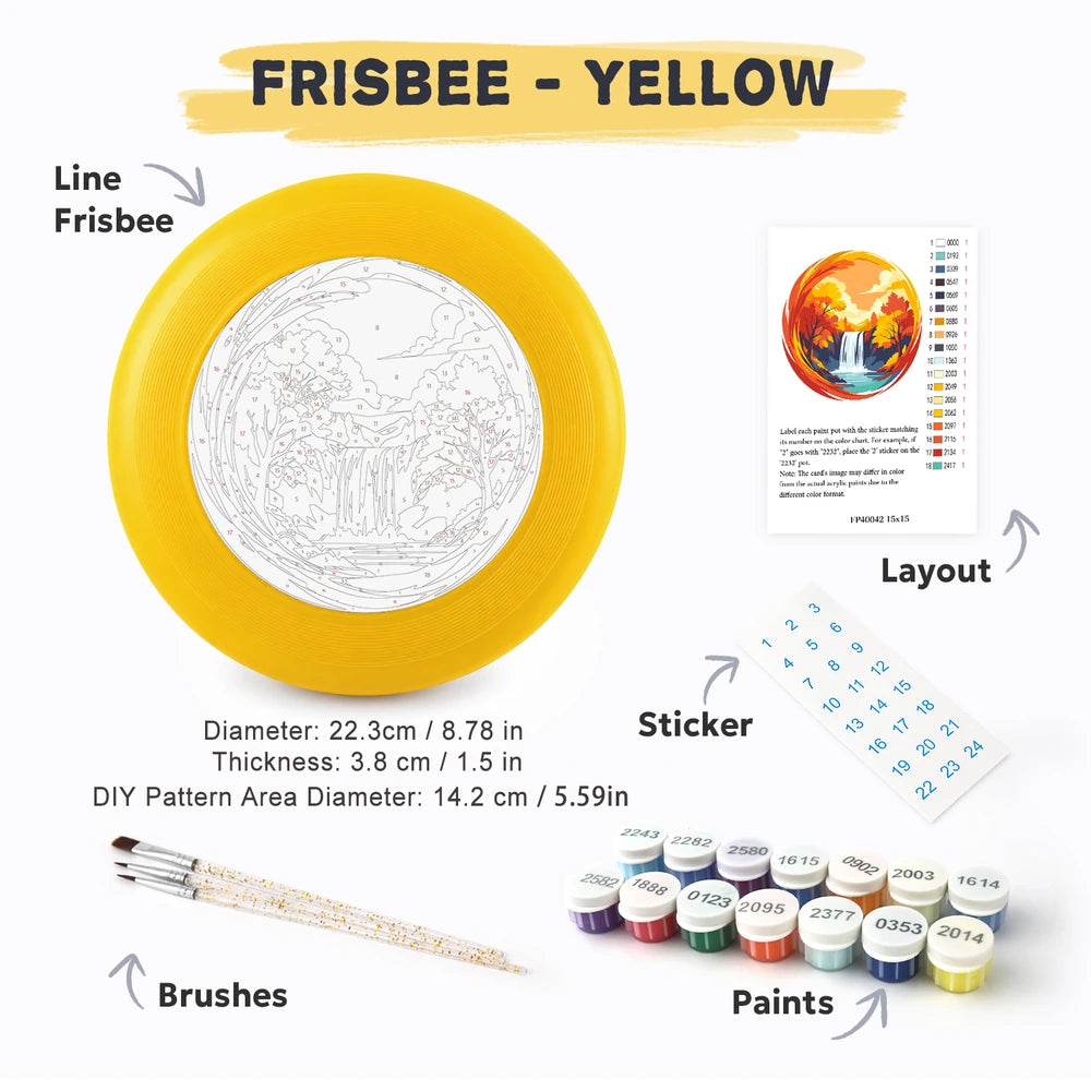 Paint by Numbers - Frisbee | Autumn Waterfall