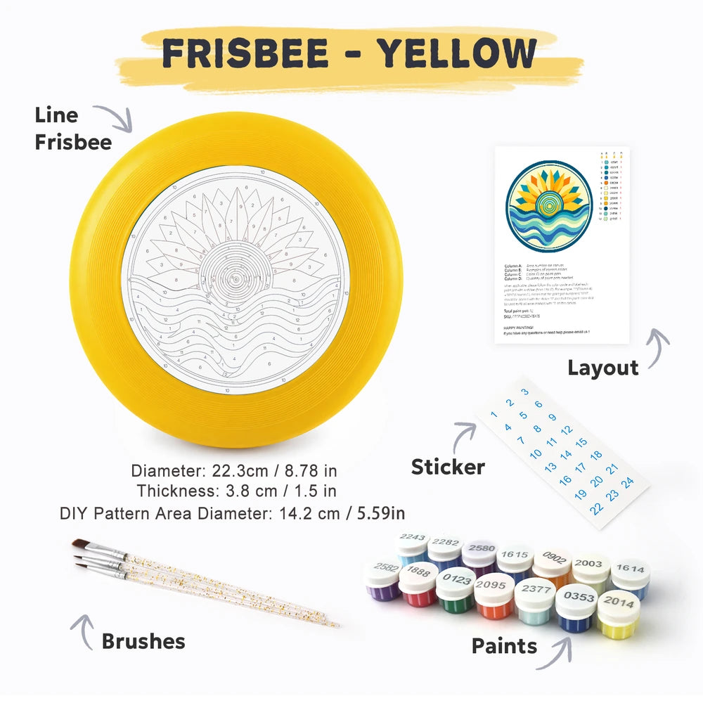
Paint by Numbers - Frisbee | Golden Sun and Waves