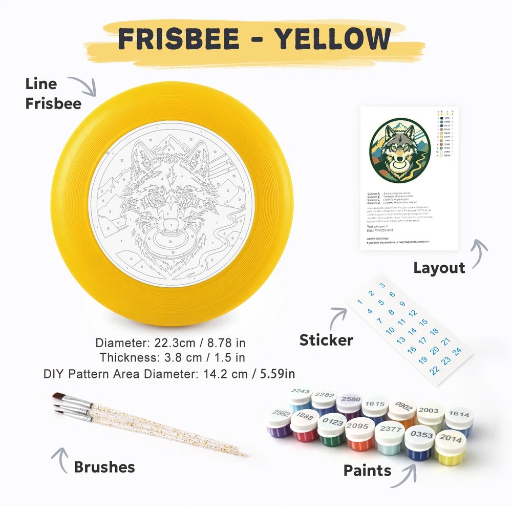 
Paint by Numbers - Frisbee | Wolf in the Mountains