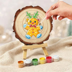 Paint by Numbers - Wood Slice | Gingerbread Reindeer