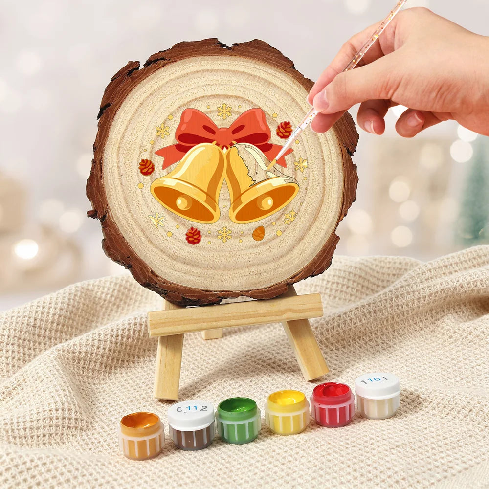 
Paint by Numbers - Wood Slice | Ringing Christmas Bells