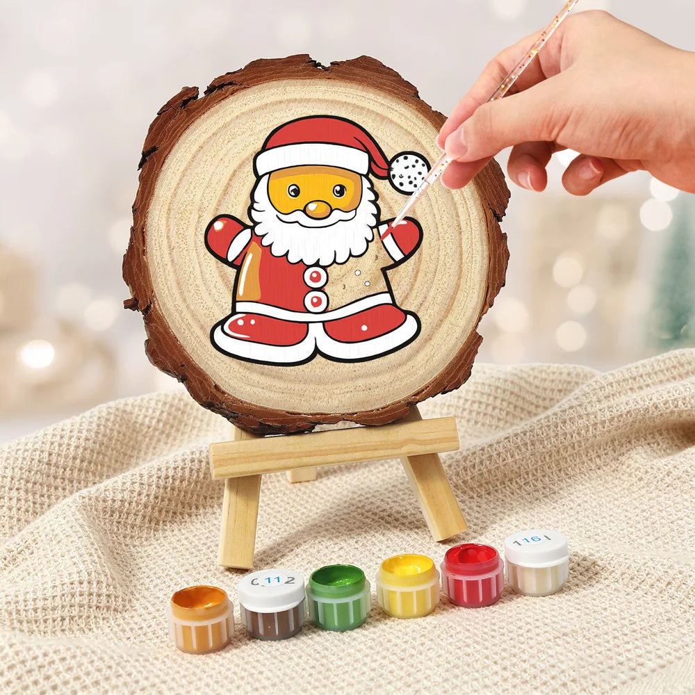 Paint by Numbers - Wood Slice | Santa Chick