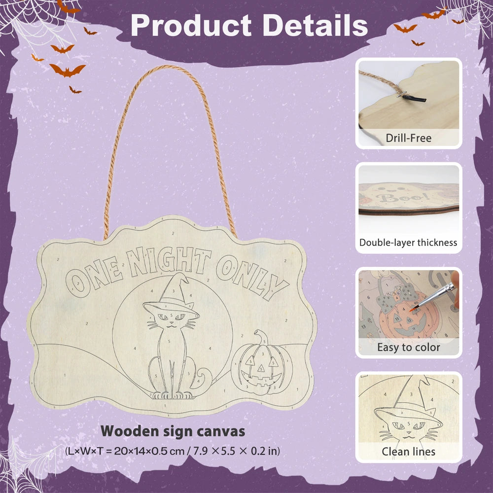 Paint by Numbers - Wooden Door Hanger | One Night Only
